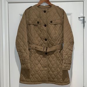 Barbour (outlet) khaki quilted trench coat